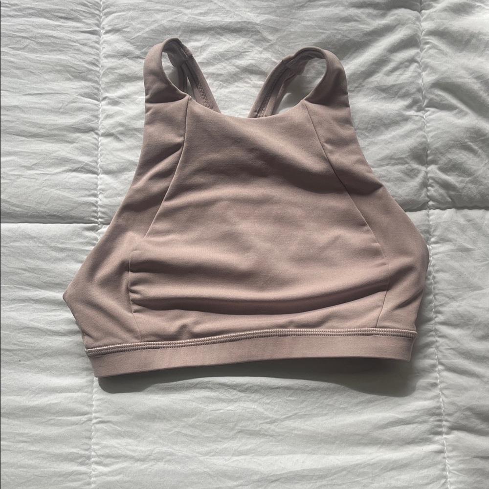 lululemon athletica High-Neck Sports Bra in Light Mauve
